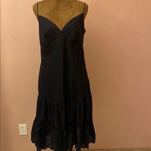 GAP Elegant Black Sleeveless Dress 100% Cotton